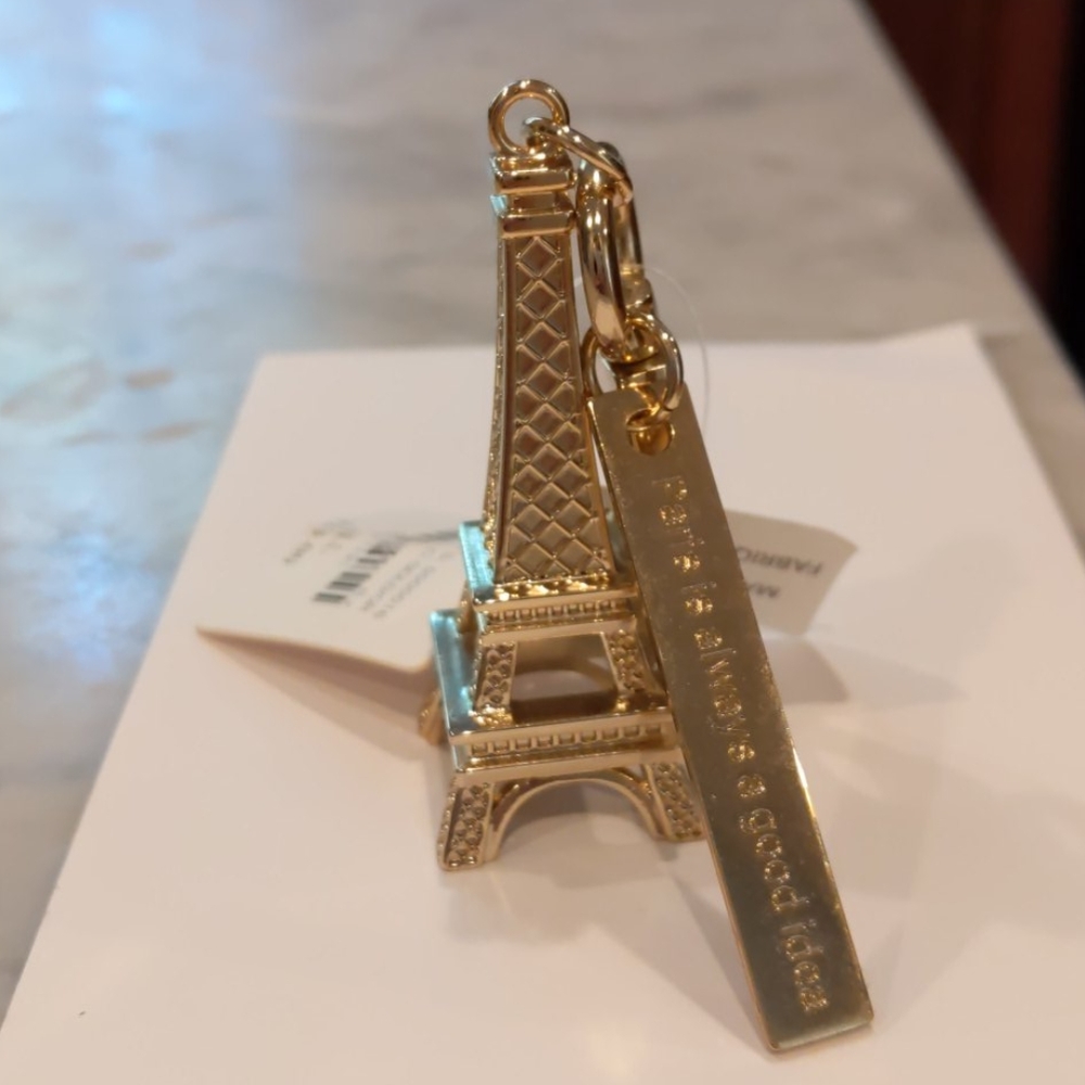 Anthropologie Paris themed keychain
